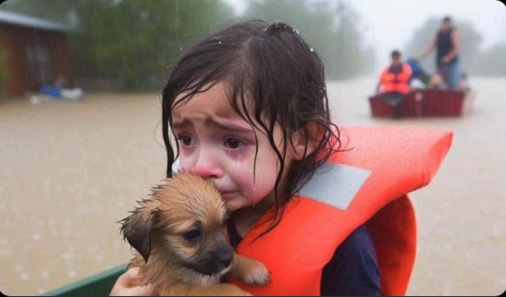 Featured image for post: Viral Images of Girl and Puppy in Hurricane Recovery Are AI-Generated